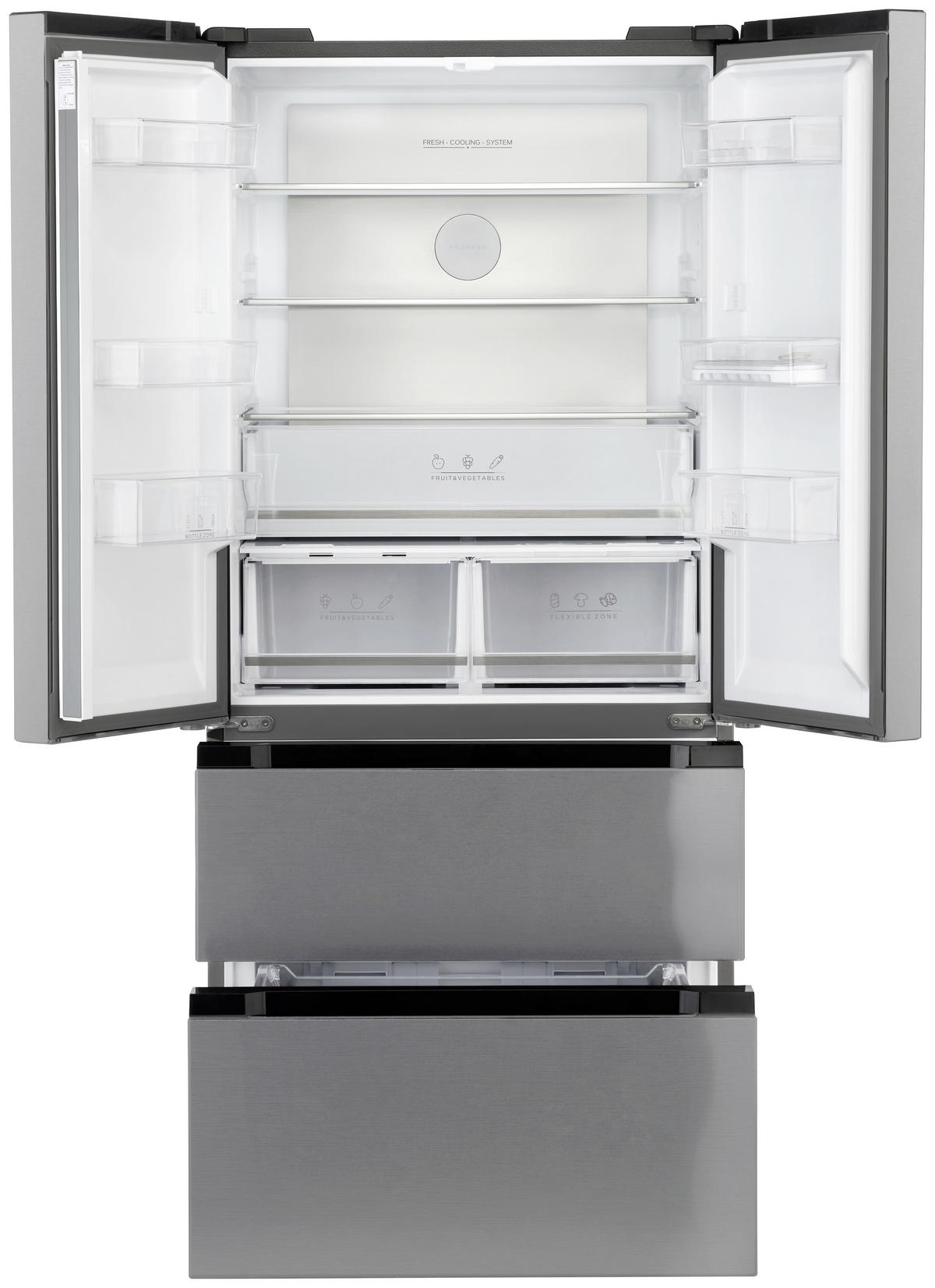 SIDE-BY-SIDE 83,3/189,8/64,8 cm 7802.7512  - Edelstahlfarben, KONVENTIONELL, Metall (83,3/189,8/64,8cm) - Trisa Electronics