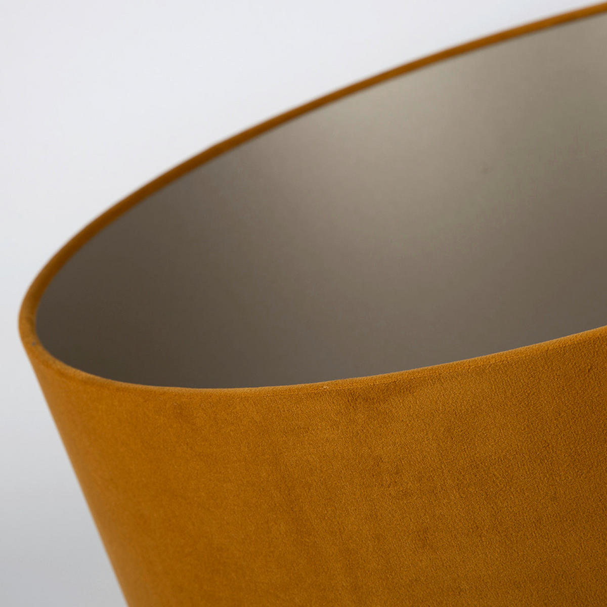 LEUCHTENSCHIRM Velour 50/25 cm   - Bernsteinfarben, Basics, Textil/Metall (50/25cm)