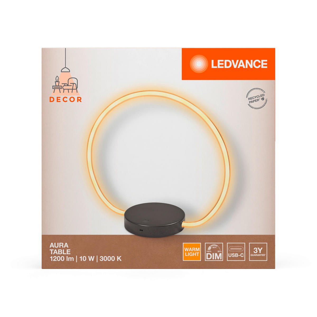 LED-TISCHLEUCHTE 36,7/15/34,9 cm   - Dunkelgrau, KONVENTIONELL, Kunststoff (36,7/15/34,9cm) - Ledvance