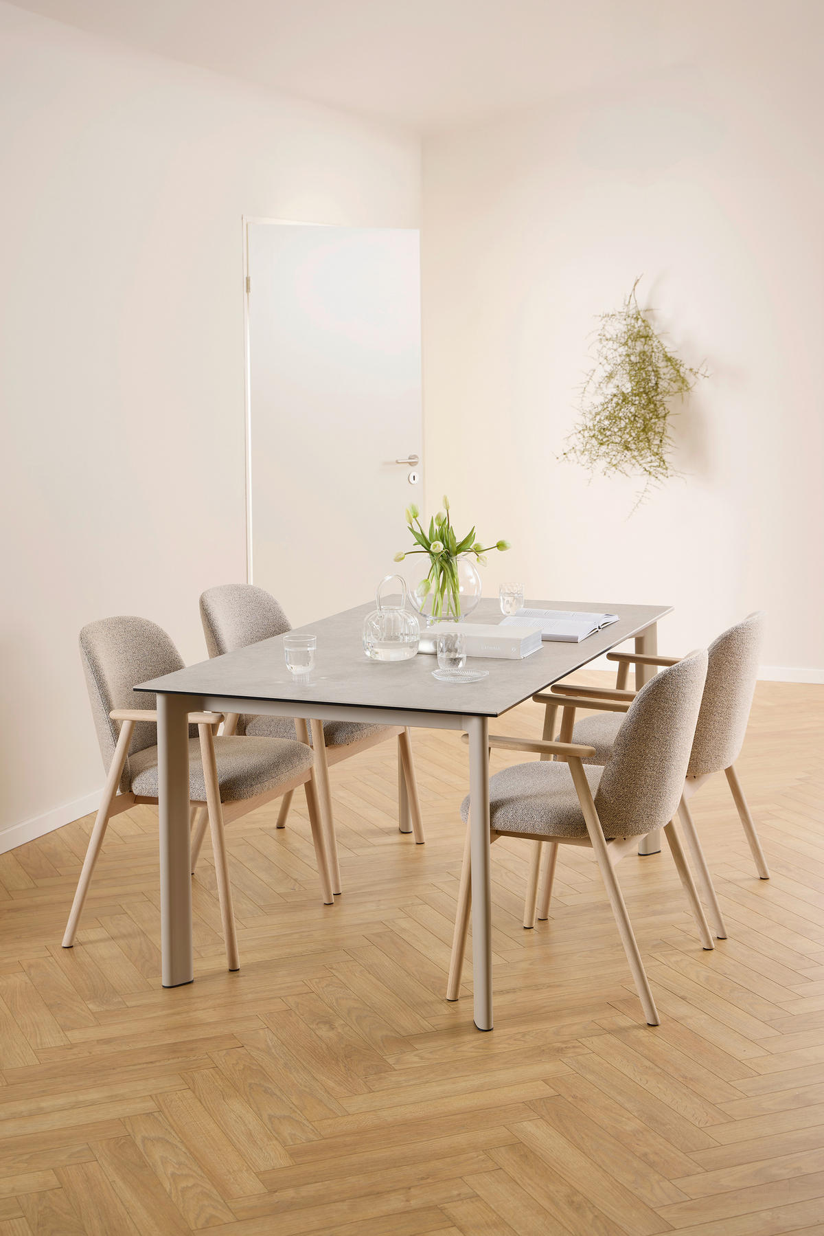 ESSTISCH in Metall, Keramik  - Grau, Trend, Keramik/Metall (160/75/90cm) - MID.YOU