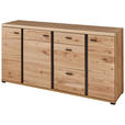 SIDEBOARD 173/86/42 cm  - Eschefarben/Schwarz, Design, Holz/Holzwerkstoff (173/86/42cm) - Linea Natura