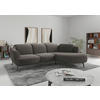 ECKSOFA in Flachgewebe Graphitfarben  - Schwarz/Graphitfarben, Konventionell, Textil/Metall (309/199cm) - Sit & More