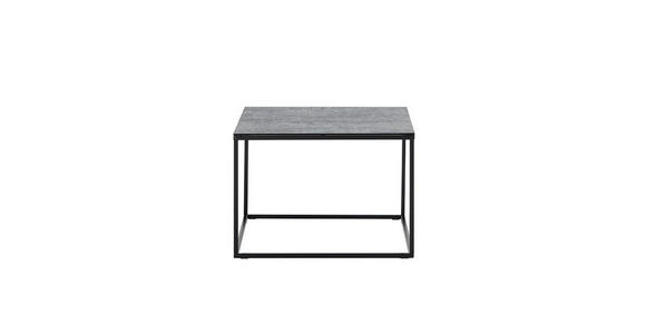 COUCHTISCH quadratisch Schwarz, Grau 60/60/45 cm  - Schwarz/Grau, Design, Glas/Metall (60/60/45cm) - Xora