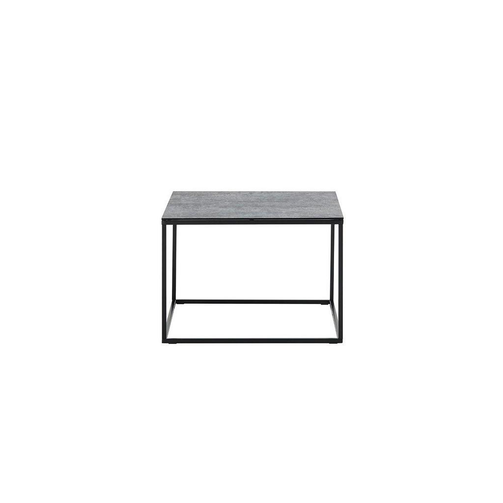 Thumbnail - Xora Couchtisch, Grau, Schwarz, Metall, Glas, quadratisch, würfelförmig, Flachrohr, 60x45x60 cm, Wohnzimmer, Wohnzimmert...