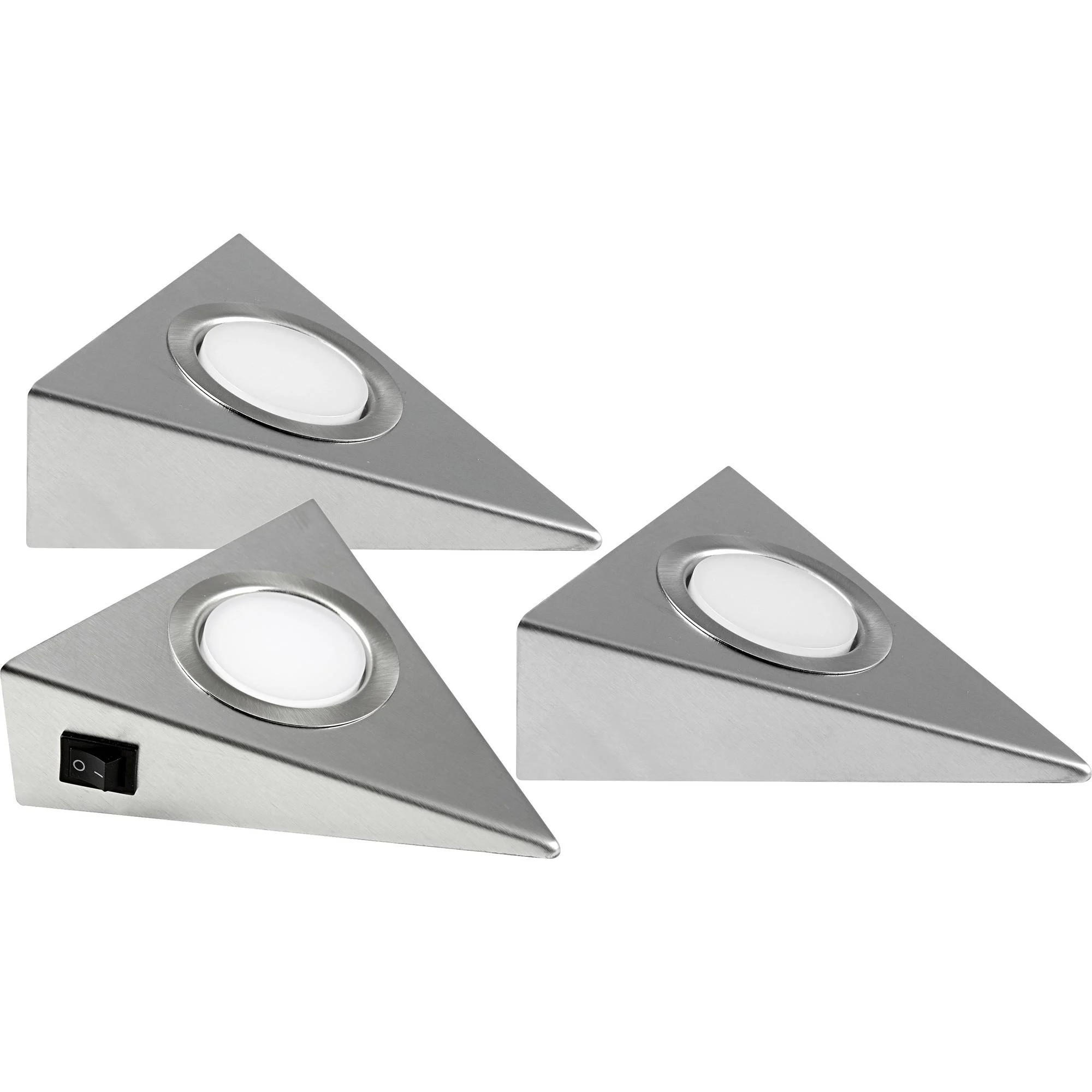 UNTERBAULEUCHTEN-SET - Edelstahlfarben, Basics, Metall (18,50/24/9,5cm) - HKT
