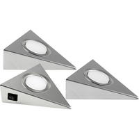 UNTERBAULEUCHTEN-SET - Edelstahlfarben, Basics, Metall (18,50/24/9,5cm) - HKT