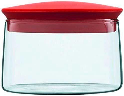 POSUDA ZA ZALIHE  0,25 l   - prozirno/crvena, Basics, staklo/plastika (0,25l)