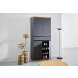 SCHUHSCHRANK 90/200/38 cm  - Graphitfarben/Schwarz, Design, Holzwerkstoff/Kunststoff (90/200/38cm) - Xora