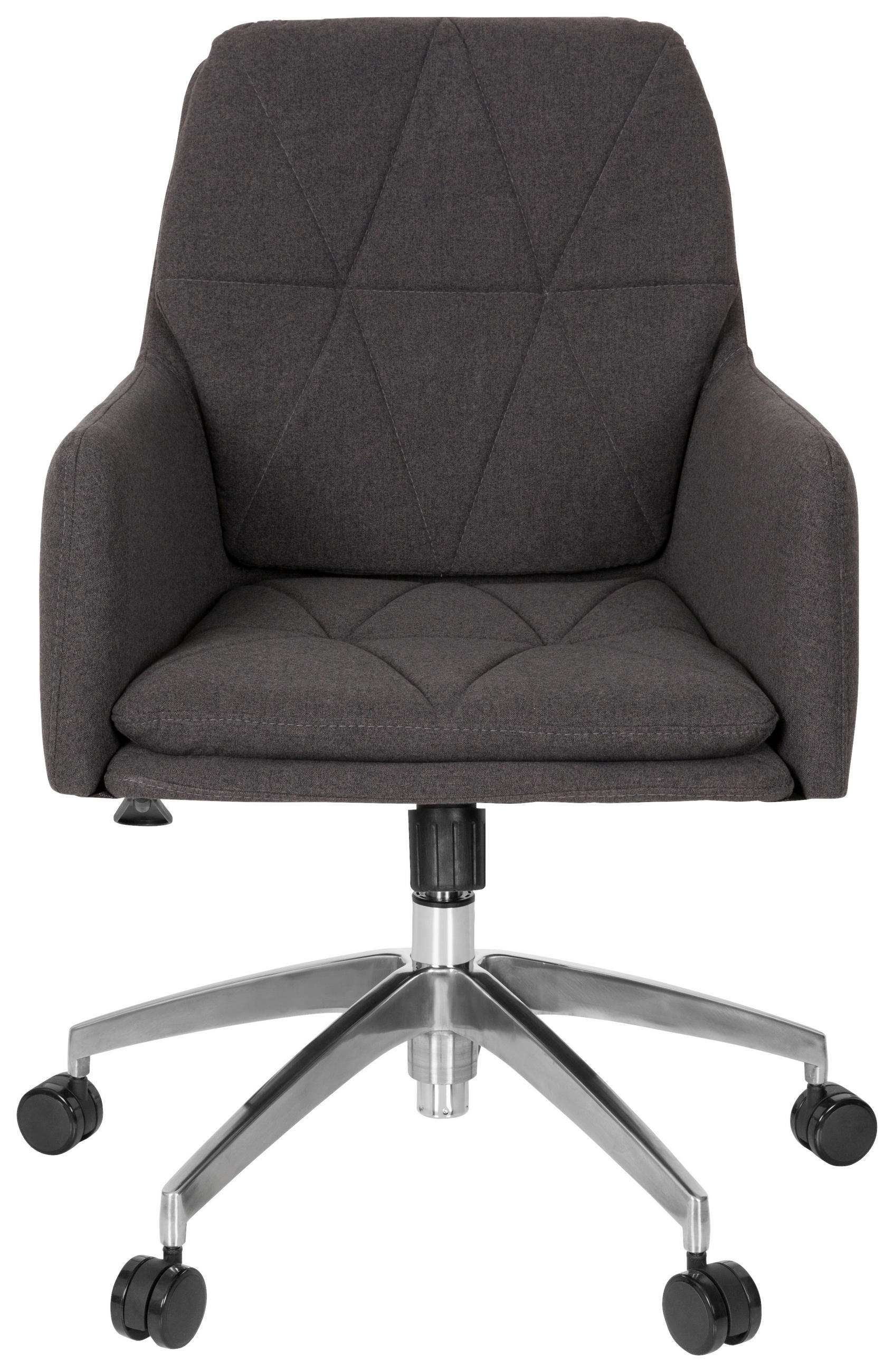 DREHSTUHL Flachgewebe Dunkelgrau  - Dunkelgrau/Silberfarben, MODERN, Kunststoff/Textil (58/89/70cm) - MID.YOU