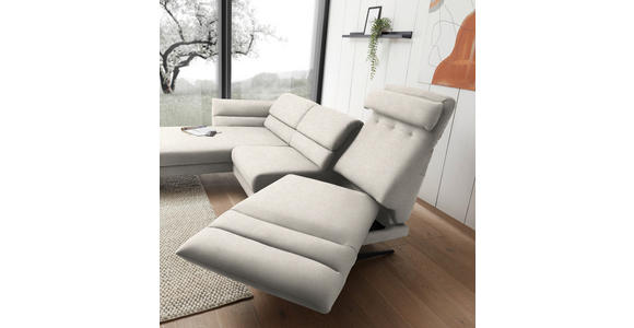 ECKSOFA  in Flachgewebe Naturfarben  176-217/279-327 cm  - Schwarz/Naturfarben, Design, Textil/Metall (176-217/279-327cm) - Dieter Knoll