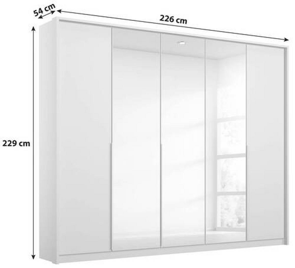 DREHTÜRENSCHRANK in Sonoma Eiche  - Alufarben/Sonoma Eiche, Modern, Holzwerkstoff (226/229/54cm) - Rauch Möbel