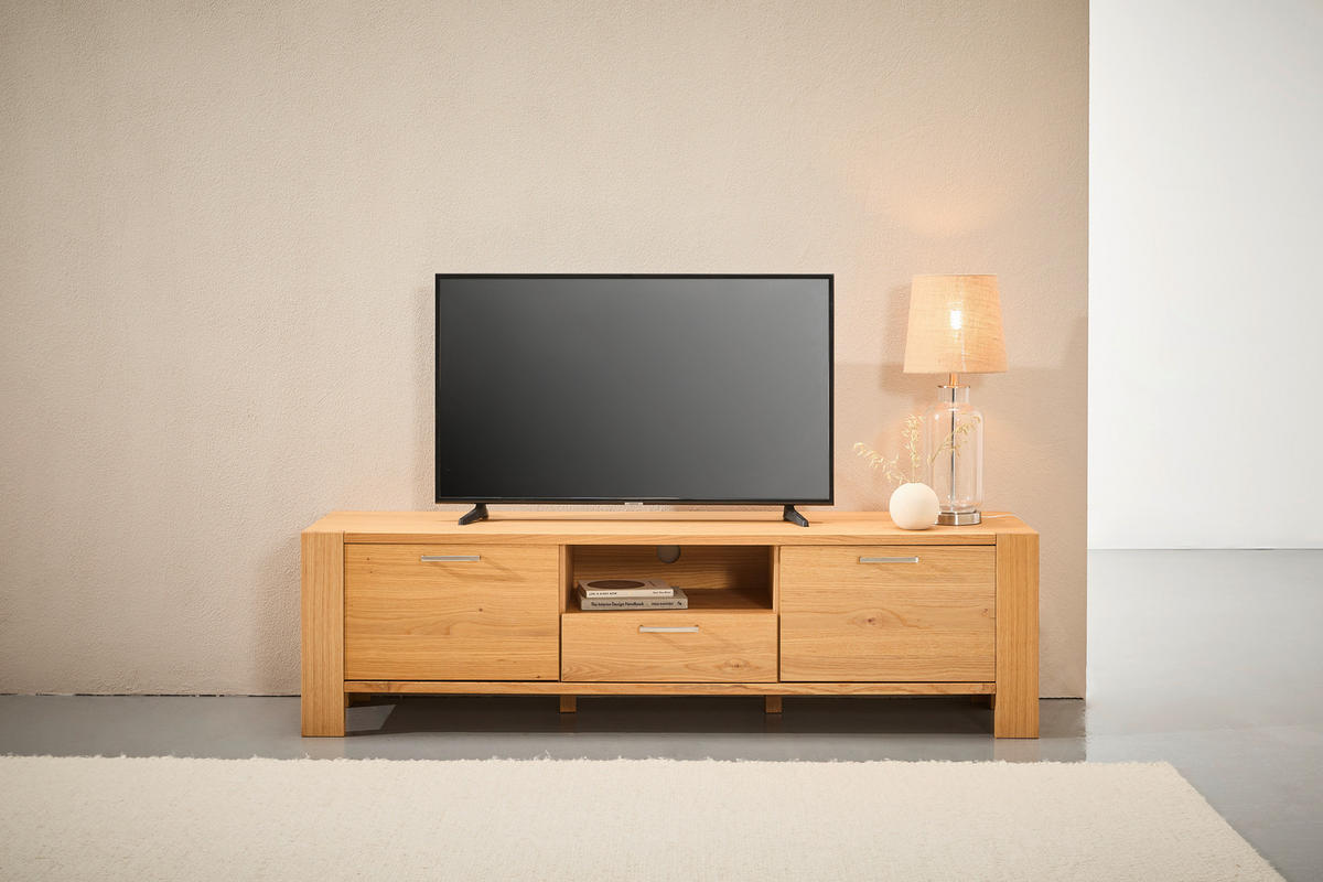 LOWBOARD  in  - Silberfarben/Naturfarben, Design, Holz/Holzwerkstoff (171/43/47cm) - MID.YOU