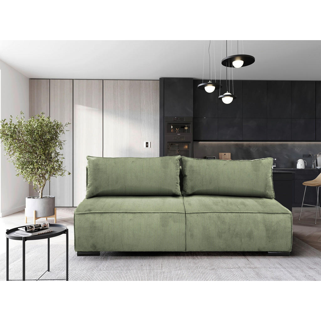 MID.YOU ROZKLADACIA POHOVKA, textil, mätovozelená