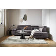 ECKSOFA Grau Samt  - Chromfarben/Grau, KONVENTIONELL, Textil/Metall (271/206cm) - Carryhome