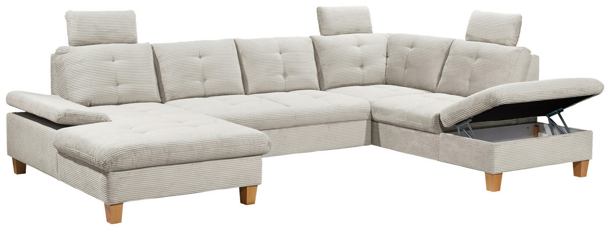 SOFFA i manchester beige  - beige/ekfärgad, Klassisk, trä/textil (170/324/220cm) - MID.YOU