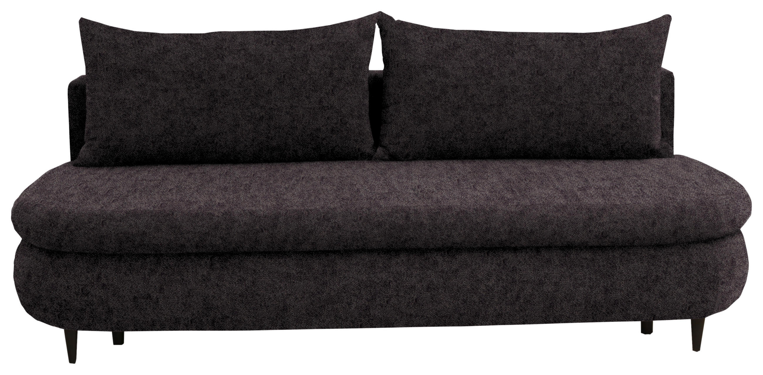 SCHLAFSOFA in Velours Dunkelbraun  - Dunkelbraun/Schwarz, Design, Holz/Textil (213/89/105cm) - Novel