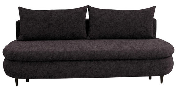 SCHLAFSOFA in Velours Dunkelbraun - Dunkelbraun/Schwarz, Design, Holz/Textil (213/89/105cm) - Novel
