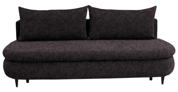 SCHLAFSOFA in Velours Dunkelbraun  - Dunkelbraun/Schwarz, Design, Holz/Textil (213/89/105cm) - Novel