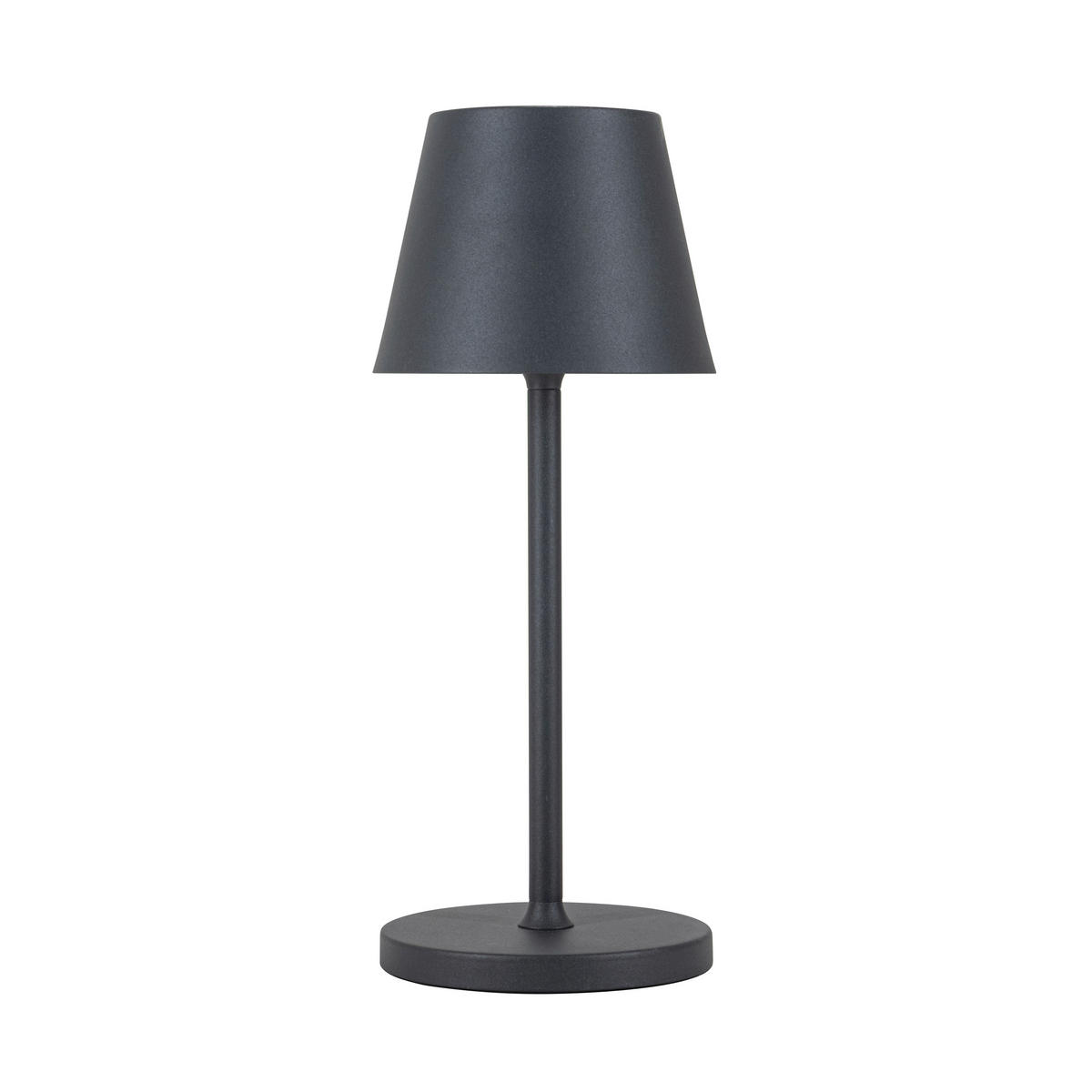 AKKU-TISCHLEUCHTE 12/30 cm  - Dunkelgrau, Basics, Kunststoff/Metall (12/30cm) - Novel