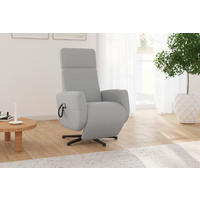 RELAXSESSEL in Textil Hellgrau  - Hellgrau/Schwarz, Konventionell, Textil/Metall (71/110/82cm) - Sit & More