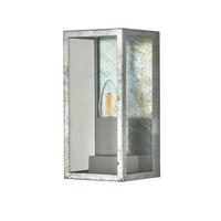 AUßENWANDLEUCHTE 11.3/23.6 cm   - Silberfarben, Basics, Glas/Metall (11.3/23.6cm)
