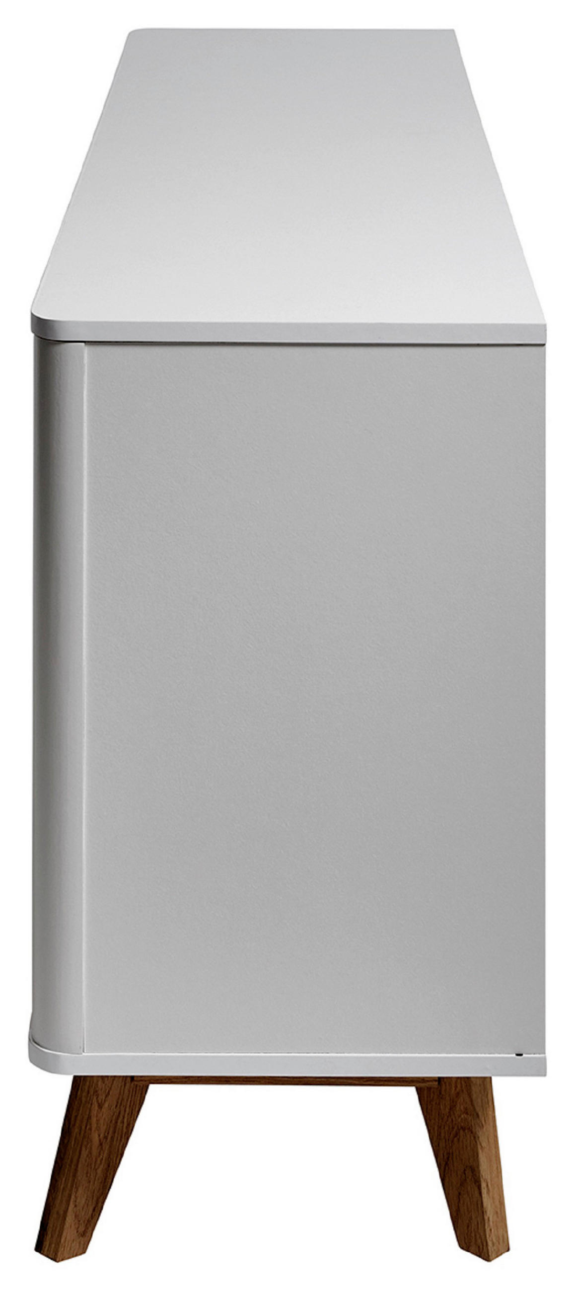 SIDEBOARD 148/76/39,8 cm  in Weiss, Eichefarben  - Weiss/Eichefarben, Modern, Holzwerkstoff/Metall (148/76/39,8cm) - MID.YOU