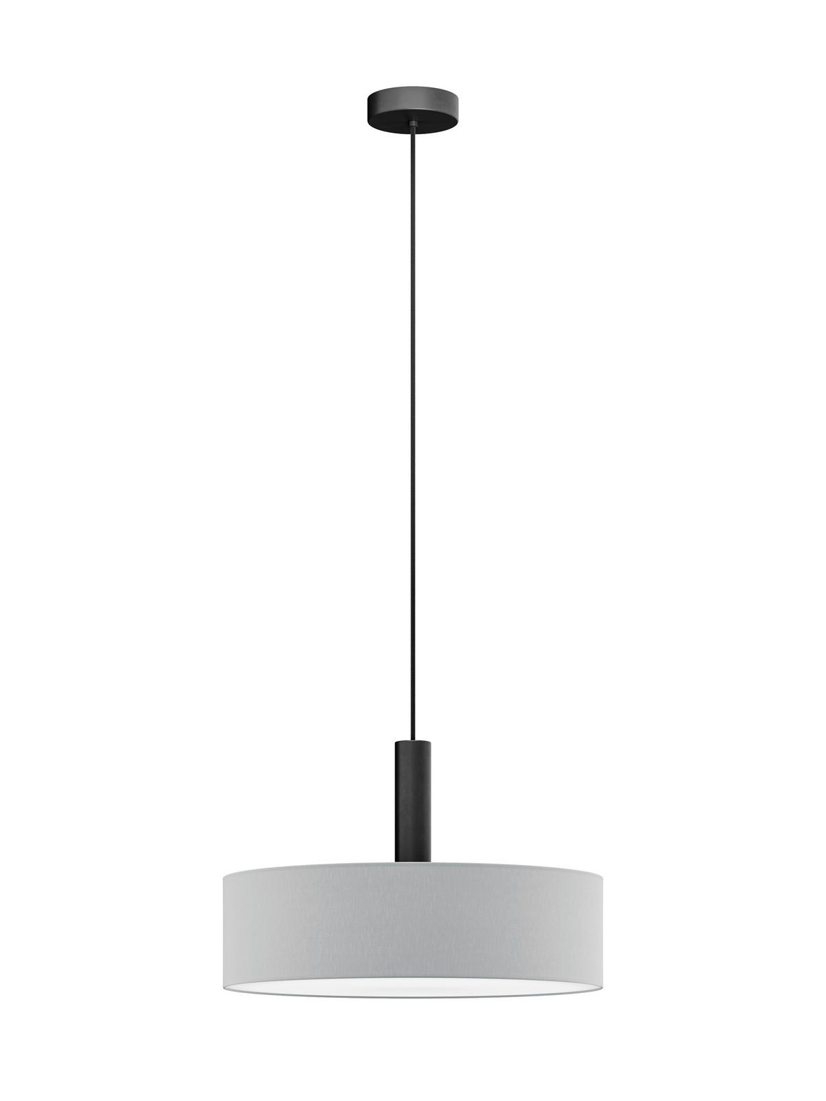 FÜGGŐLÁMPA 50/115 cm  - világosszürke, Basics, műanyag/textil (50/115cm)