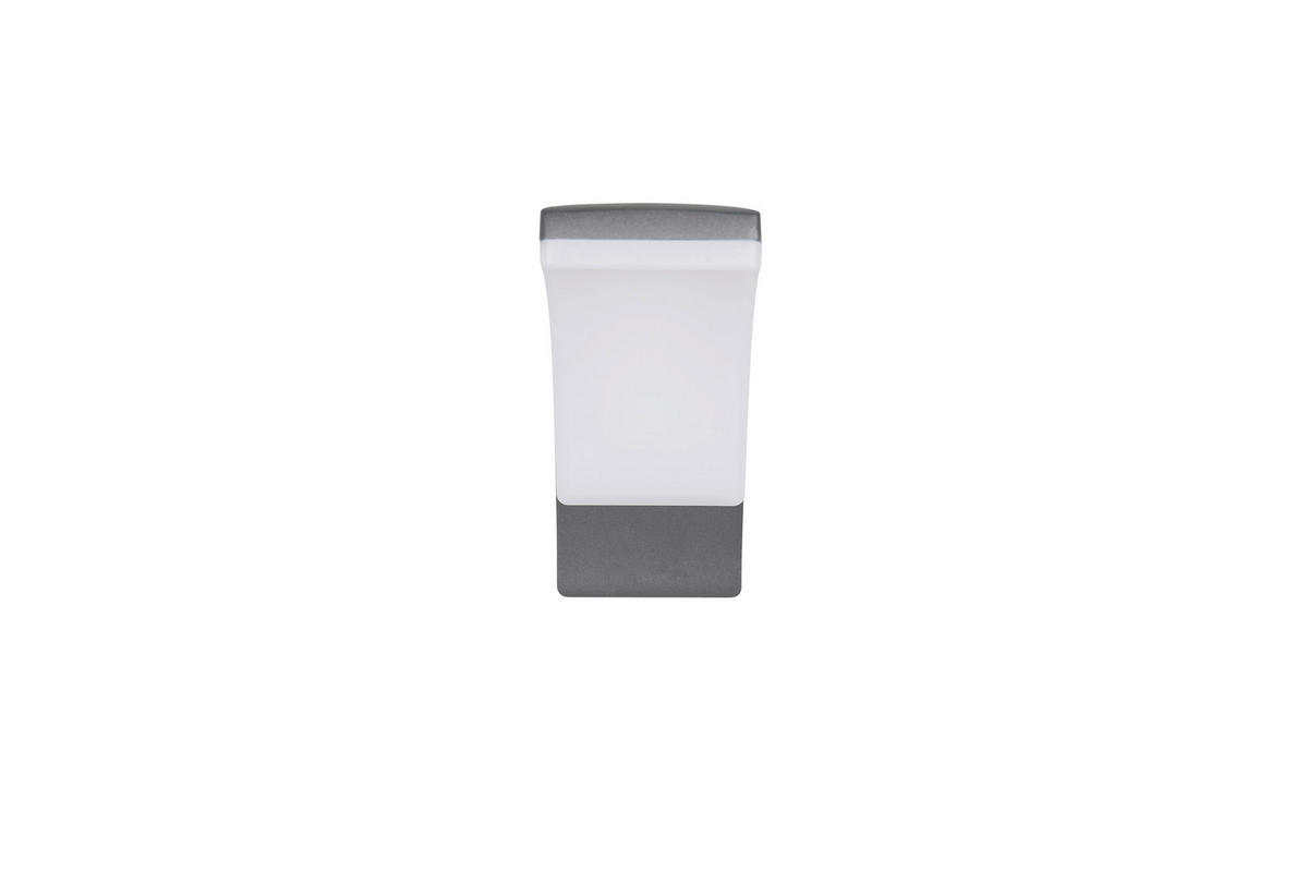 AUSSENWANDLEUCHTE - Weiss/Anthrazit, Design, Kunststoff/Metall (8/22,5/18,5cm)
