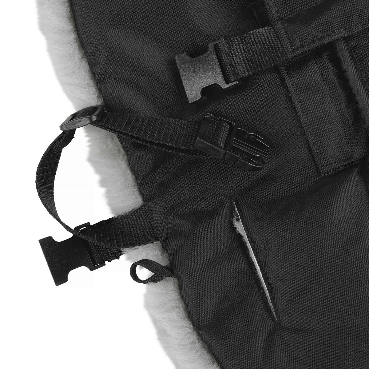 FELLSACK  - Schwarz/Grau, Basics, Textil (49/100cm) - Jimmylee