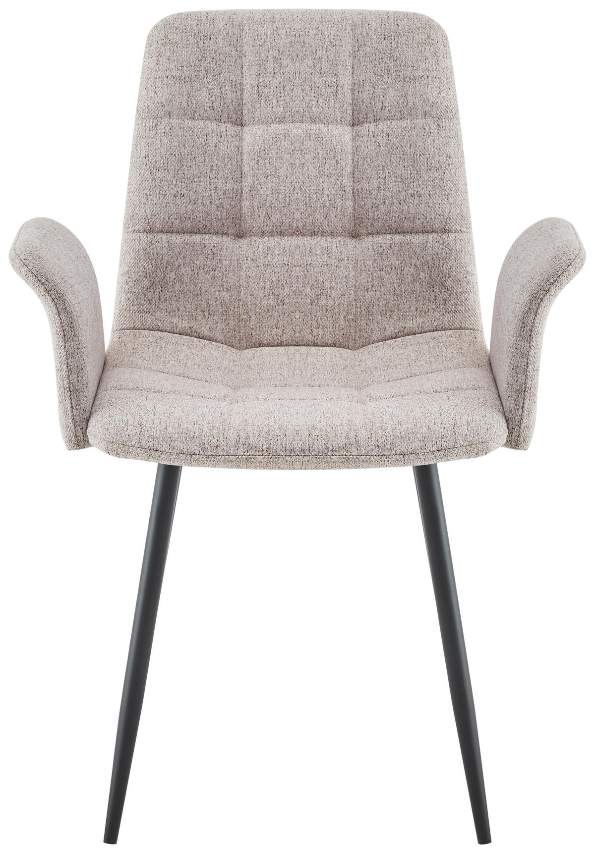 ARMLEHNSTUHL  in Eisen Webstoff  - Taupe/Schwarz, MODERN, Textil/Metall (59/87,5/54,5cm) - Stylife