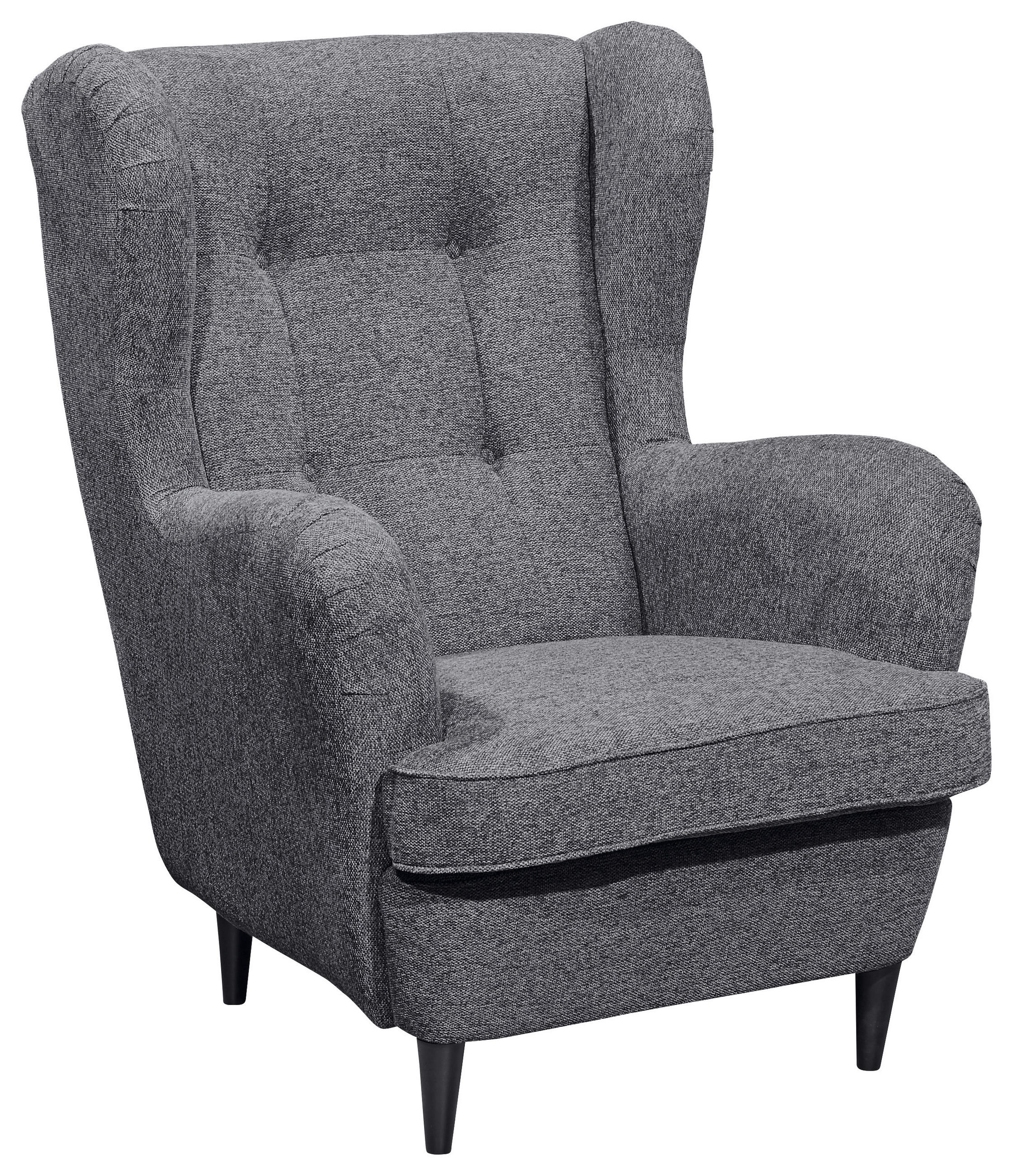 OHRENSESSEL Webstoff Anthrazit  - Anthrazit/Schwarz, Basics, Textil (78/102/98cm) - MID.YOU