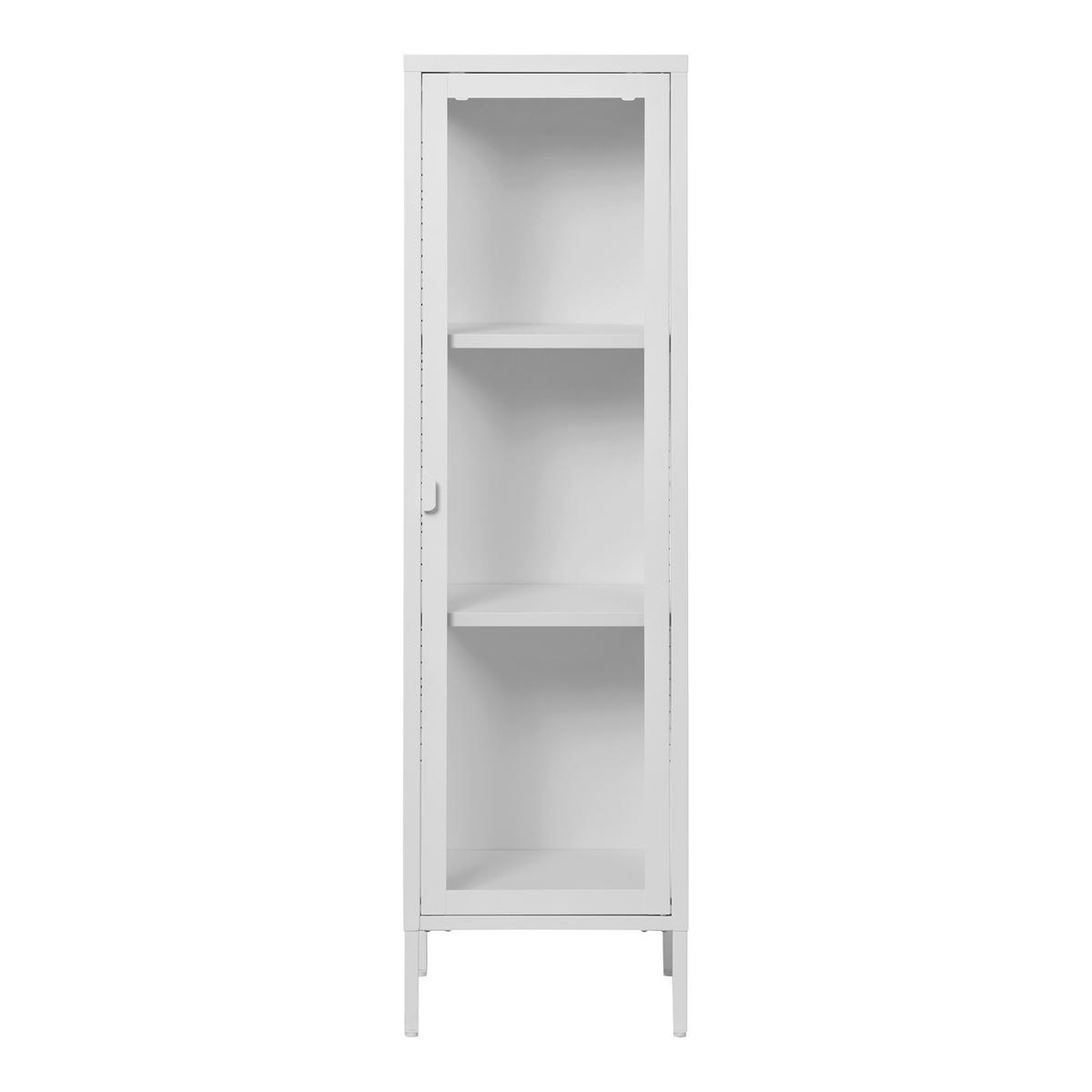 GARDEROBENSCHRANK Brisbane  in 35/140/40 cm  - Transparent/Weiß, Design, Glas/Metall (35/140/40cm) - MID.YOU