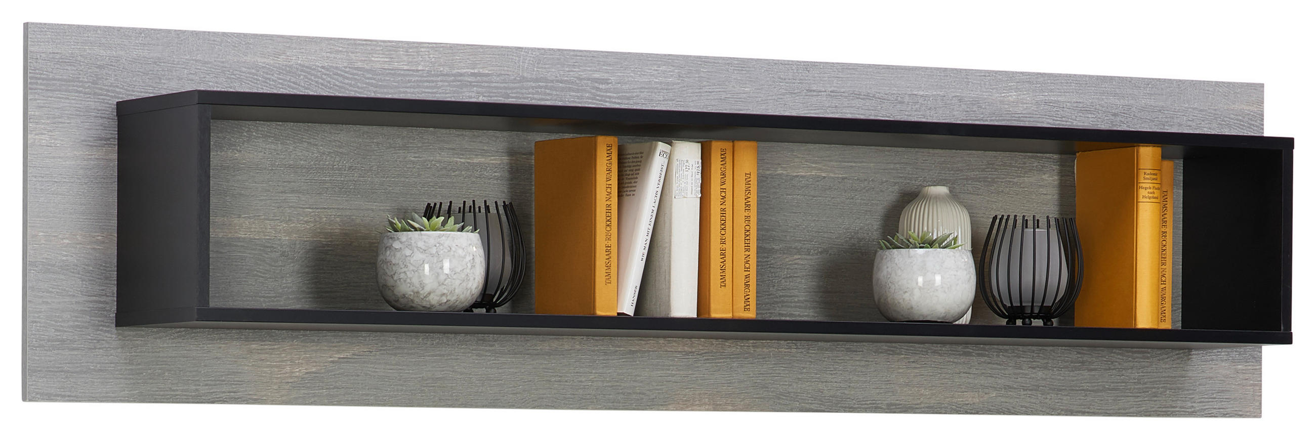 Wandboard in 160/40/21,9 cm Grau, Schwarz