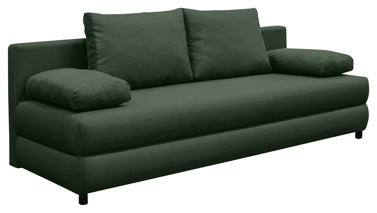 KANAPÉÁGY textil zöld  - fekete/mentazöld, Design, műanyag/textil (200/88/87cm) - P & B