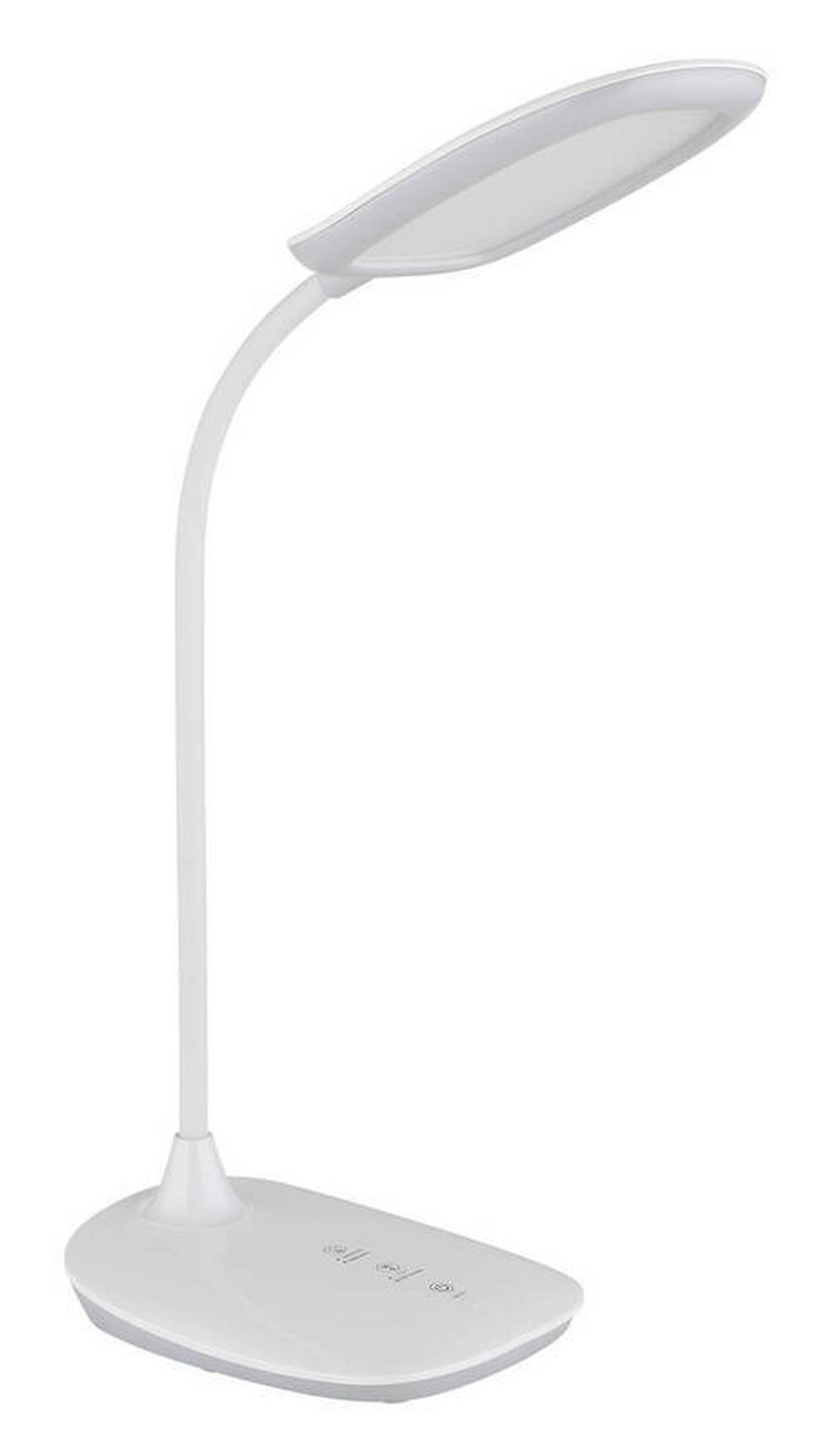 STOLNÍ LED LAMPA, dotykový stmívač, 28/13,6/40 cm - bílá, Design, plast (28/13,6/40cm) - Globo