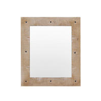 SPIEGEL 68/79/8 cm    in quadratisch  - Naturfarben, Design, Glas/Holz (68/79/8cm) - MID.YOU