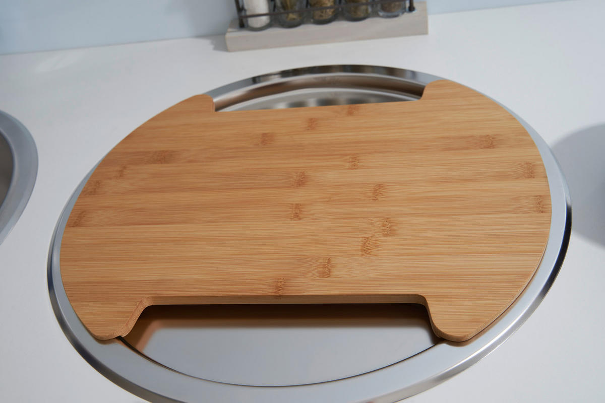 SPÜLE 1711RUNDBECKENSET  - Edelstahlfarben, Trend, Metall (44,6/17cm) - Respekta