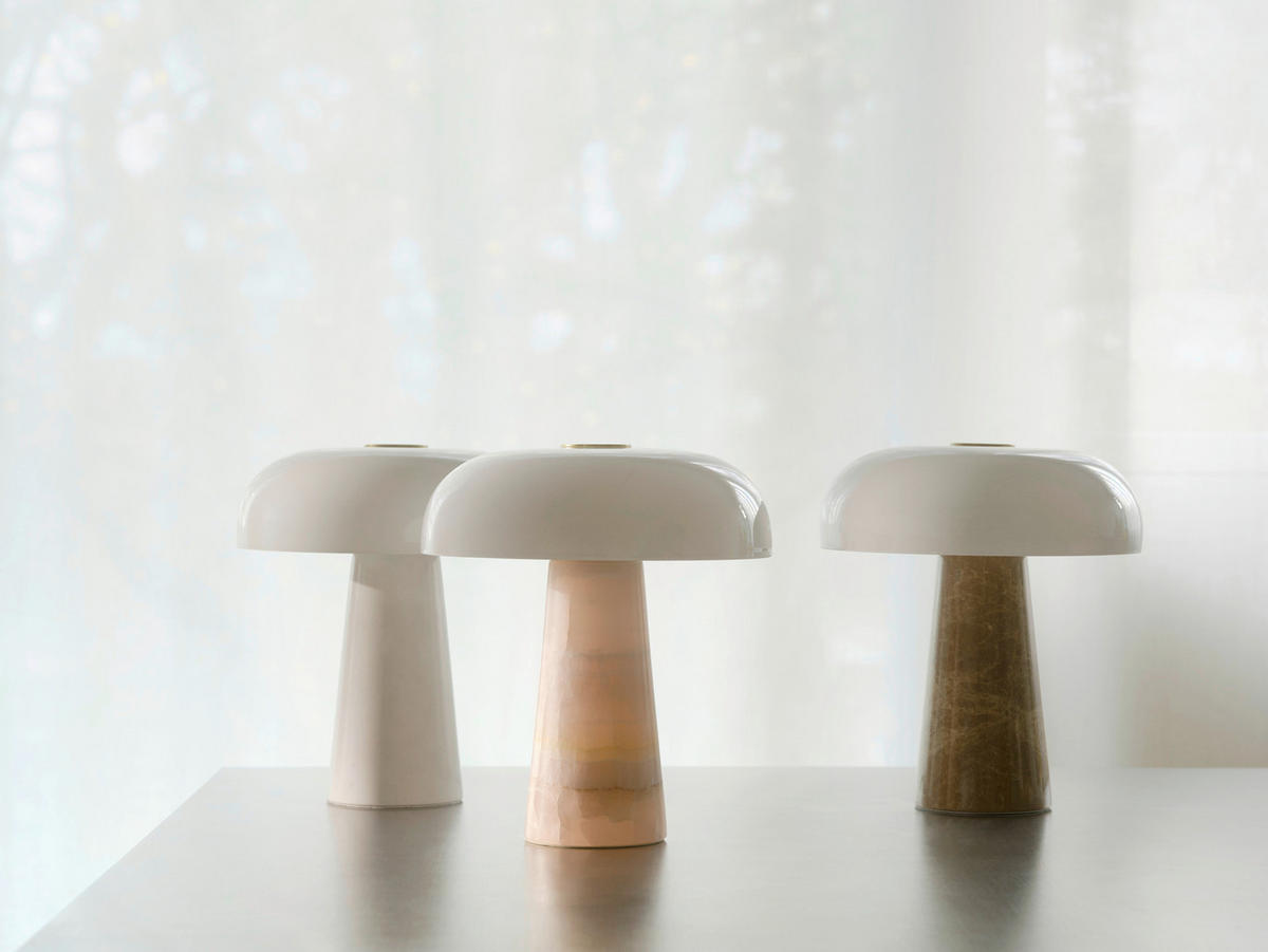 TISCHLEUCHTE 22,3/24,3 cm   - Weiß, Design, Glas/Stein (22,3/24,3cm) - Nordlux