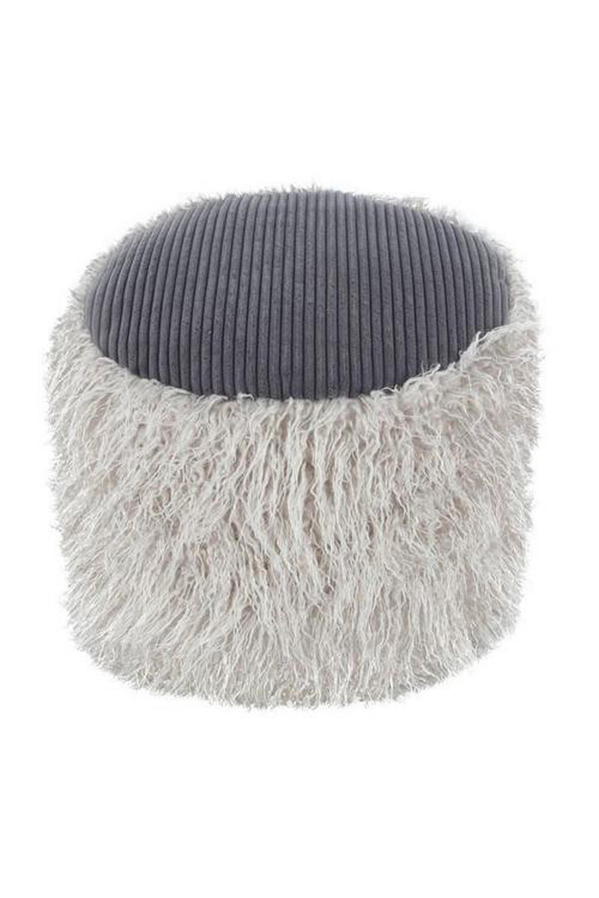 TABURETKA „PUFF“, 45/38/45 cm - svetlosivá, Basics, plast (45/38/45cm)