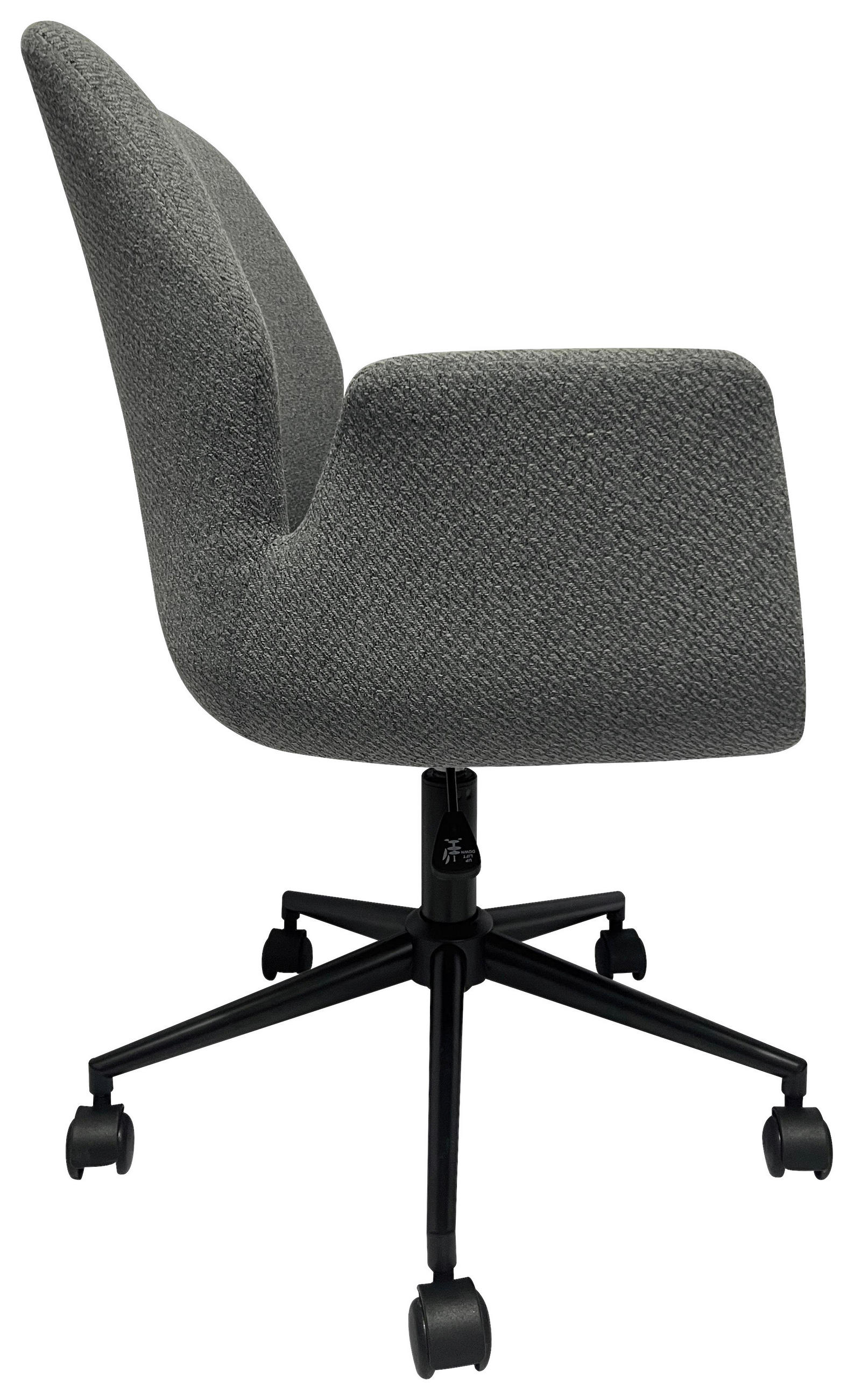 DREHSTUHL  in Webstoff Grau, Schwarz  - Schwarz/Grau, Design, Kunststoff/Textil (60/86-96/59cm) - Novel