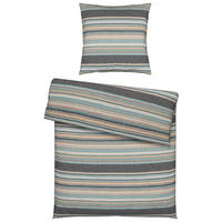 BETTWÄSCHE Flanell 135/200 cm  - Blau/Beige, Basics, Textil (135/200cm) - Novel