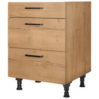 KOCHFELDUMBAUSCHRANK 60/87/56 cm  in Eichefarben  - Eichefarben/Schwarz, MODERN, Holzwerkstoff/Metall (60/87/56cm) - Nobilia