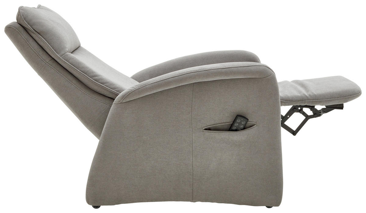 FERNSEHSESSEL in Chenille Grau  - Grau, Konventionell, Kunststoff/Textil (79/108/87cm) - Valdera