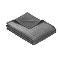 PŘEHOZ NA POSTEL, bavlna, 100/200 cm - antracitová, Konvenční, textil (100/200cm) - Ibena