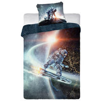 POSTELJINA ZA MLADE 140/200 cm  SPACE  - višebojno, Konvencionalno, tekstil (140/200cm)