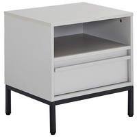 NOČNÝ STOLÍK, 50/51/40 cm - čierna/sivá, Design, kov/drevo (50/51/40cm) - Xora