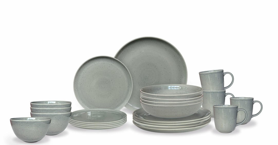 KOMBINOVANI SERVIS    20 delova  - siva, Trendi, keramika (29,5/32,5/29cm) - ASA