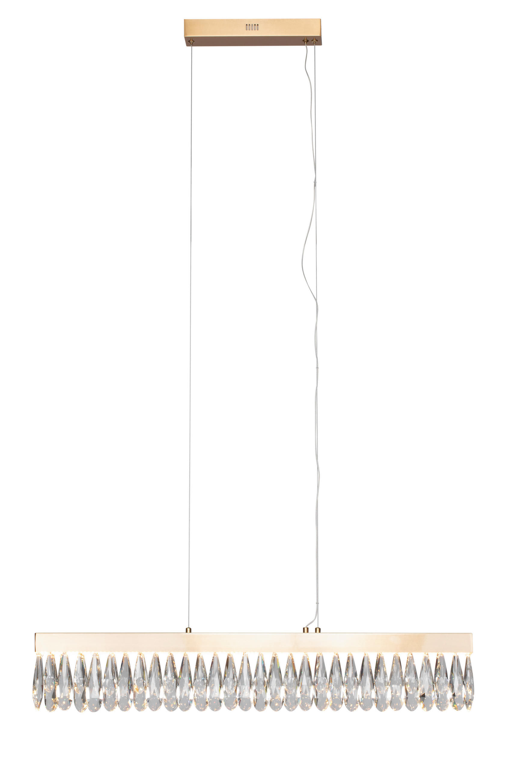 KRISTALL-HÄNGELEUCHTE 90/6/150 cm   - Klar, Trend, Glas (90/6/150cm) - Glandor