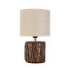 STOLNÍ LAMPA, E27, 18/31 cm  - krémová/barvy chromu, Basics, kov/textil (18/31cm) - Novel