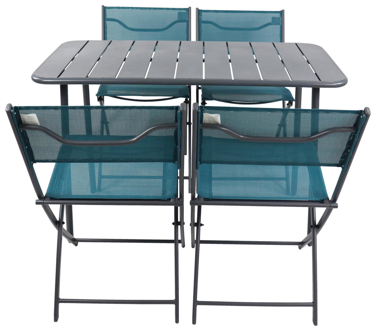 GARTENSET  5-teilig  - Türkis/Schwarz, Modern, Kunststoff/Textil - Ambia Garden